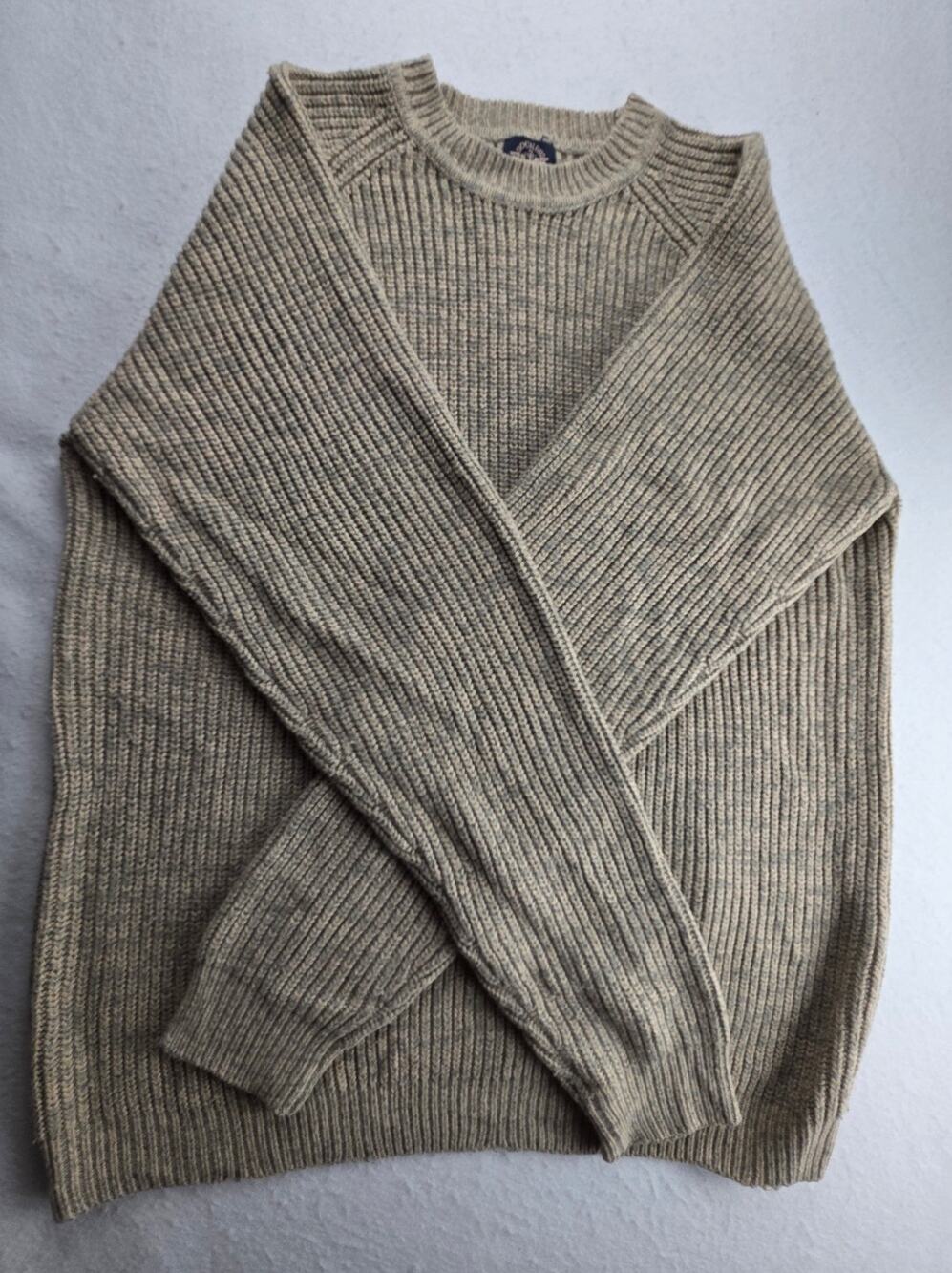 Dockers Acrylic Ribbed Crewneck Beige Sweater Size XL